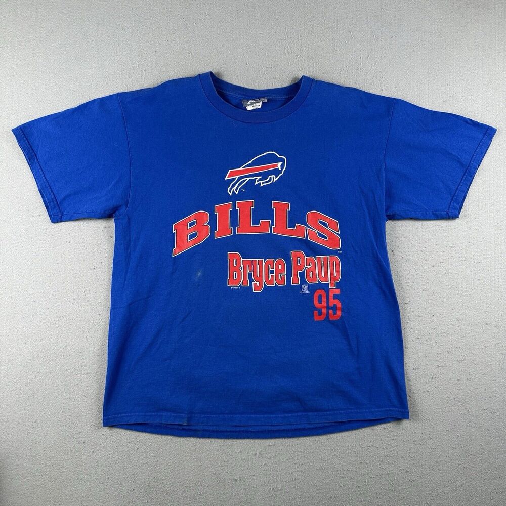 Lee Sport Buffalo Bills Shirt Men's XL‎ Blue Bryce Paup 95 Short Sleeve Football